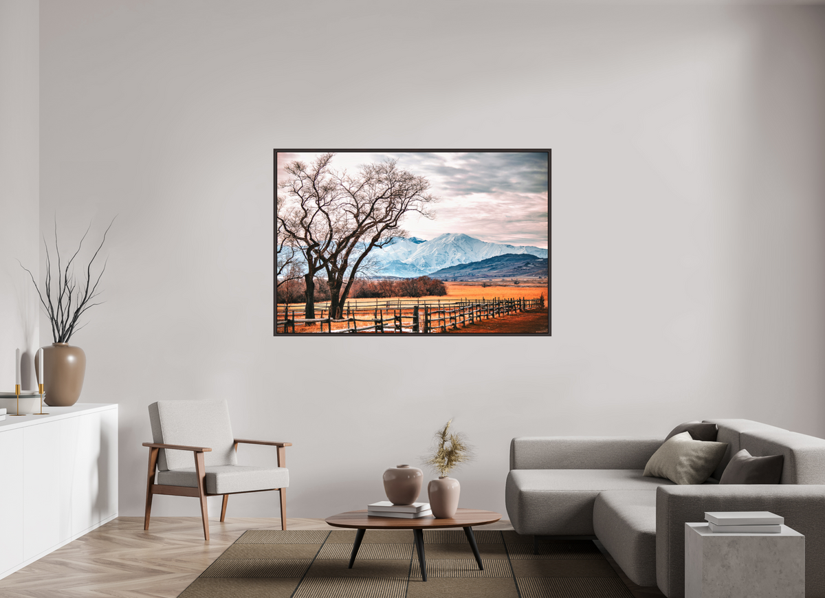 66 x 44″, Metal Frame Floater Alder Brown The Space Between
