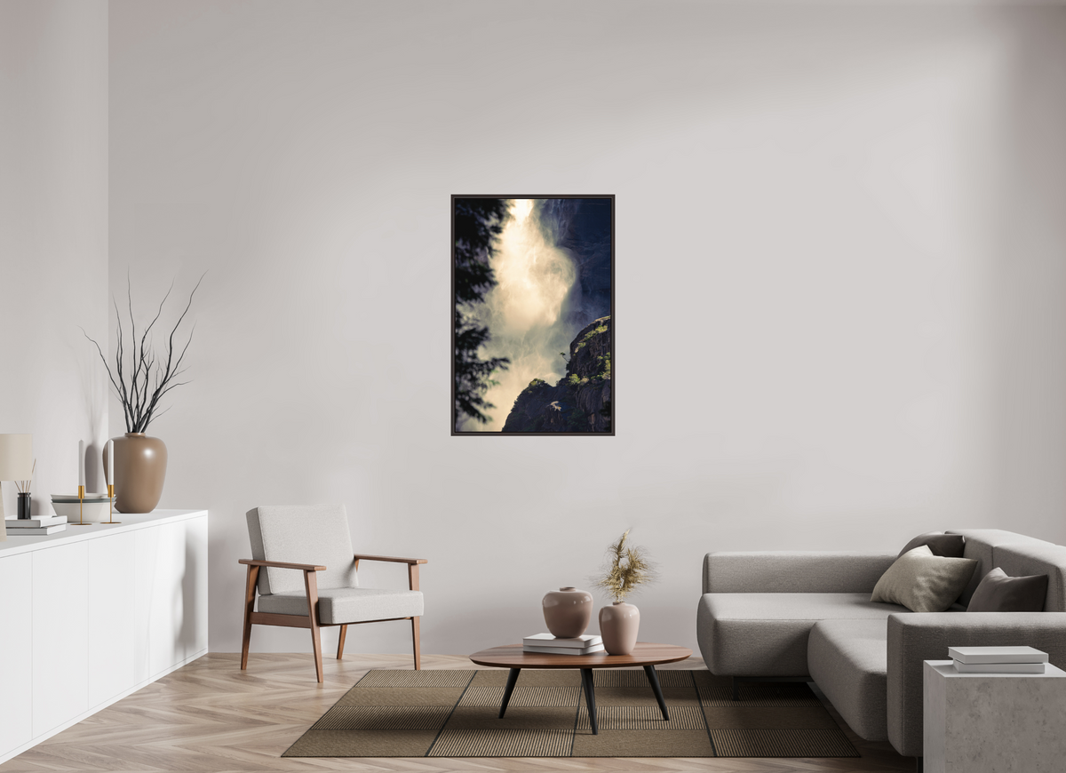 30 x 45″, Metal Frame Floater Alder Brown Perseverance