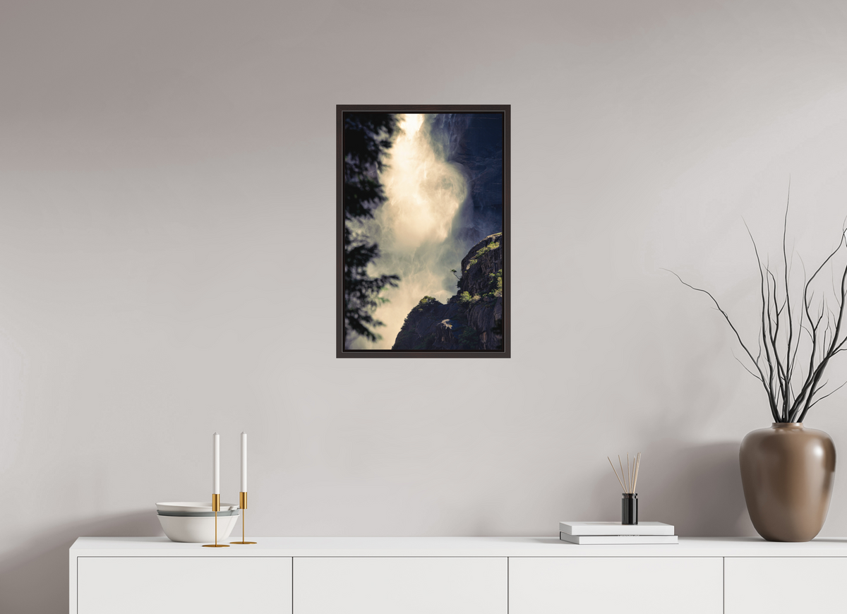 16 x 24″, Metal Frame Floater Alder Brown Perseverance